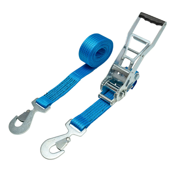 50mm ERGO Ratchet Strap, 5000kg with Flat Snap Hooks