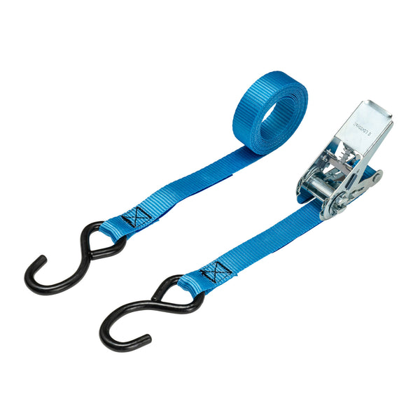 25mm Ratchet Strap, 800kg with S Hooks