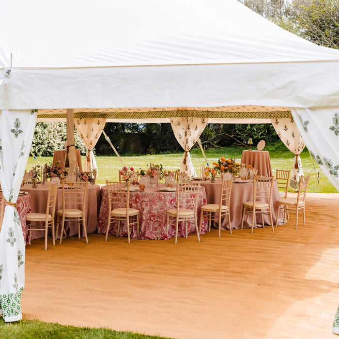 White Ratchet Straps in Action: Clevedon Hall Marquee Installation