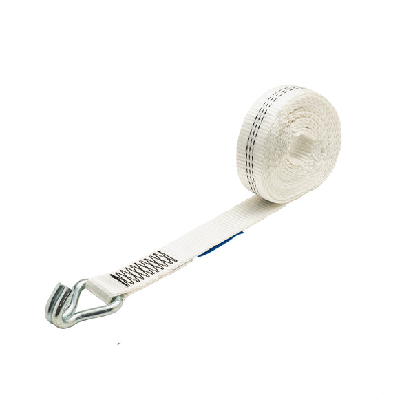 35mm Ratchet Replacement Strap, 3000kg with Claw Hook (White)