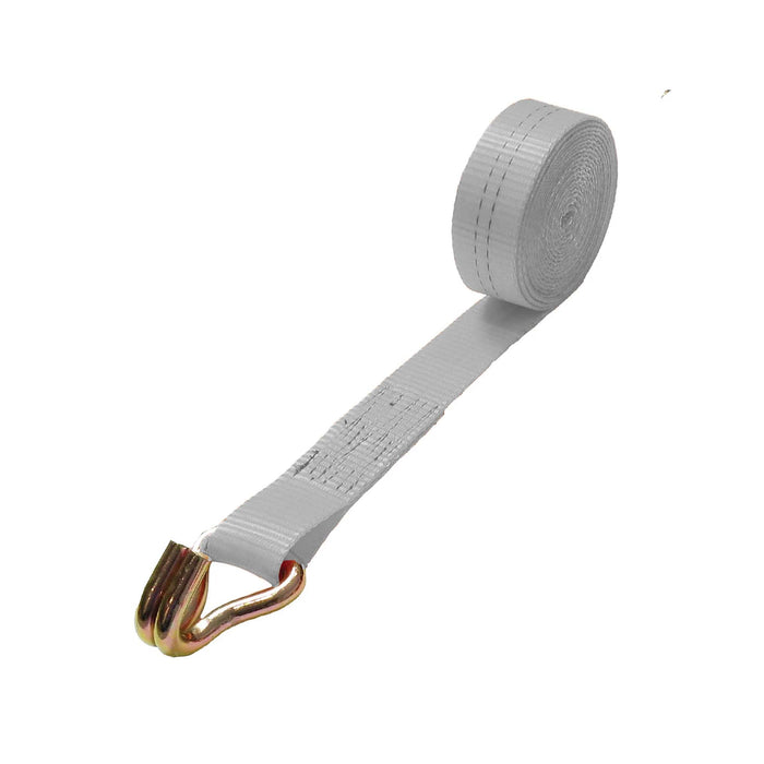 35mm Ratchet Replacement Strap, 3000kg with Claw Hook (White)