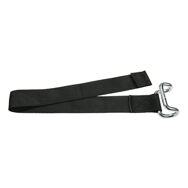 45mm Bottom Strap with Rave Hook - Black