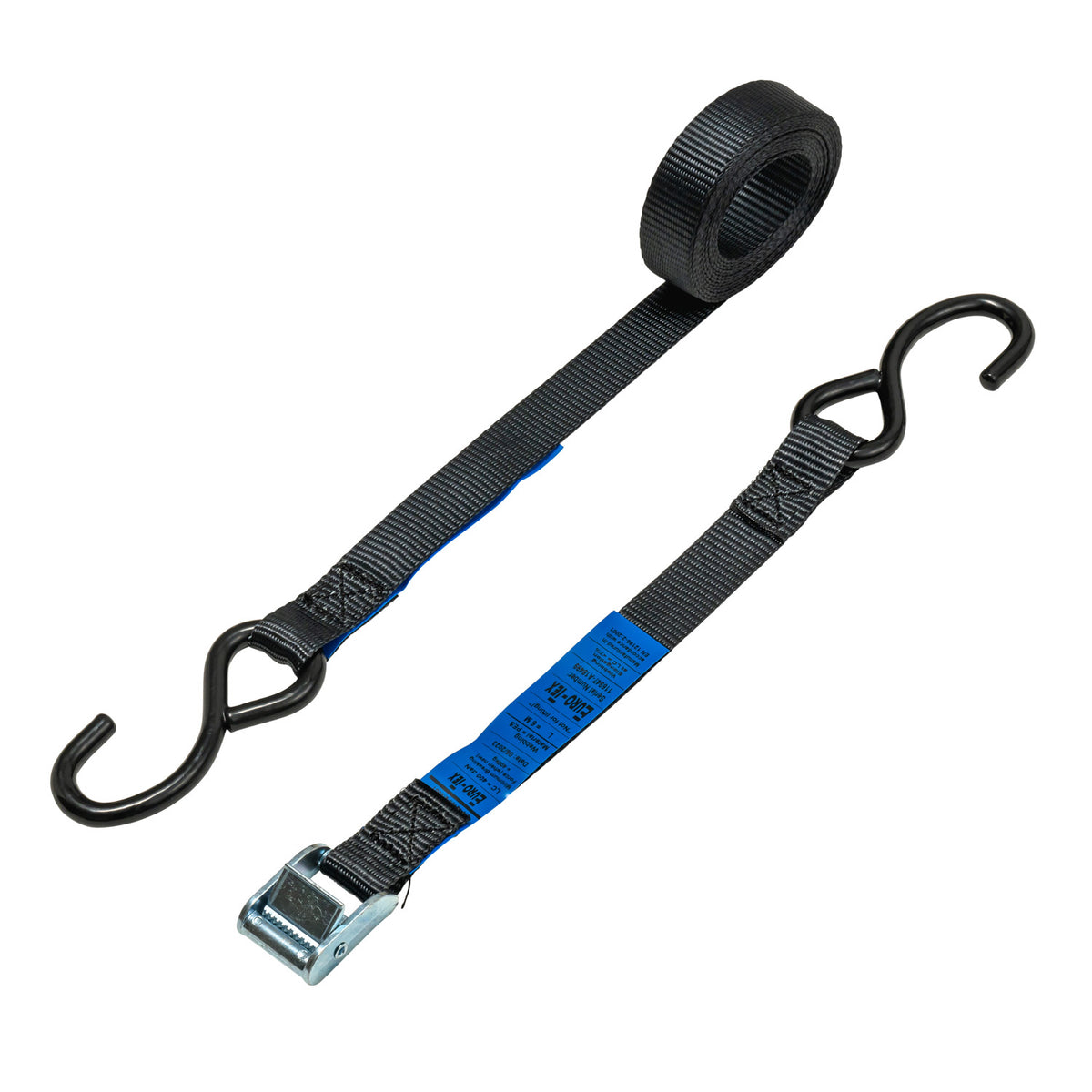 25mm Cam Buckle Strap, 400kg with S Hooks