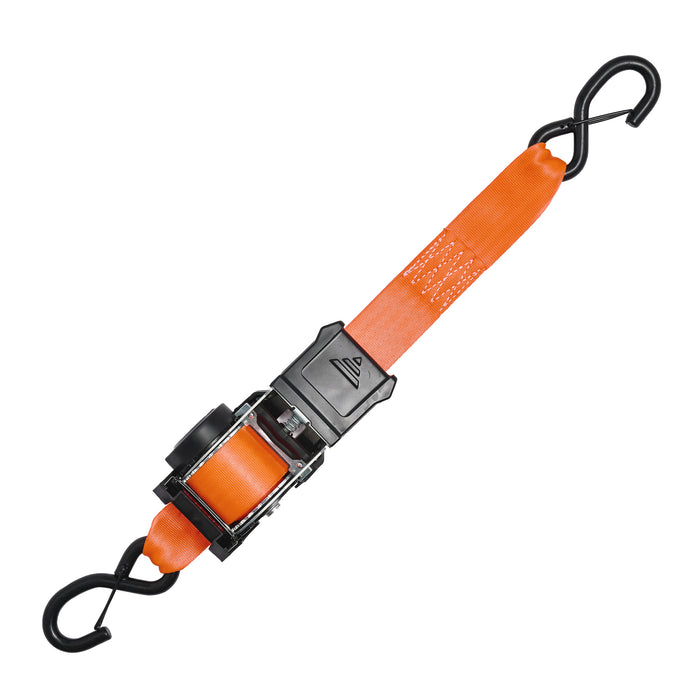 50mm Retractable Ratchet Strap, 2000kg with S Hooks