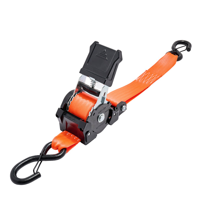 50mm Retractable Ratchet Strap, 2000kg with S Hooks