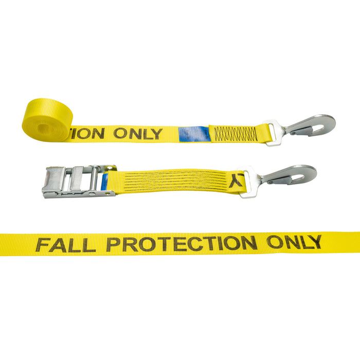 Fall Arrest Strap with Overcenter Buckle and Twisted Snap Hook