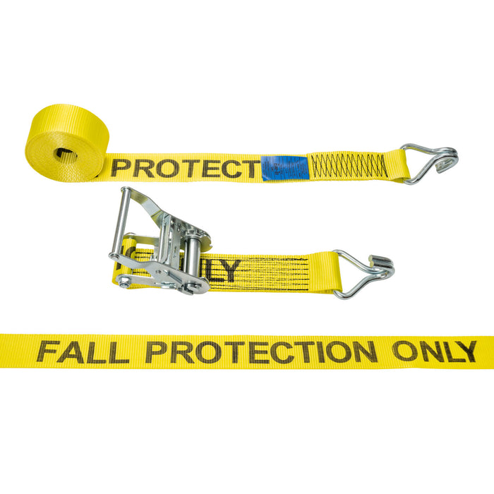 Fall Arrest Strap with Ratchet Buckle and Claw Hooks