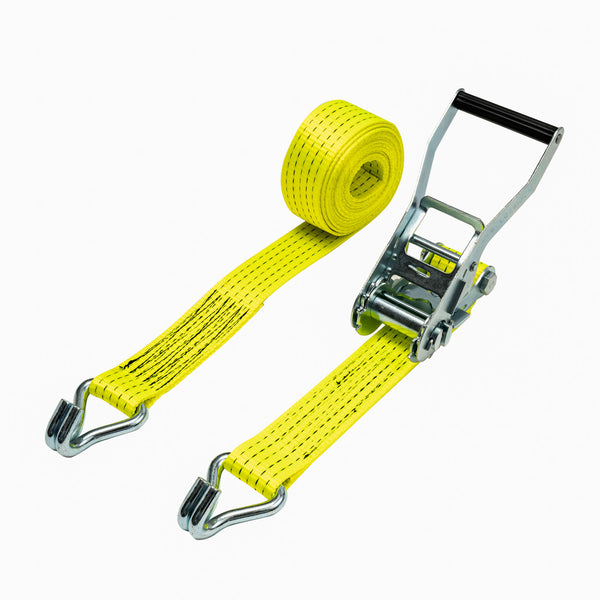 50mm Ratchet Strap, 5000kg with Claw Hooks - Hi-Viz