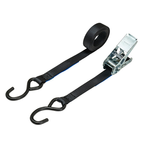 25mm Ratchet Strap, 800kg with S Hooks