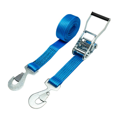 50mm Ratchet Strap, 5000kg with Flat Snap Hooks