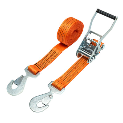 50mm Ratchet Strap, 5000kg with Flat Snap Hooks