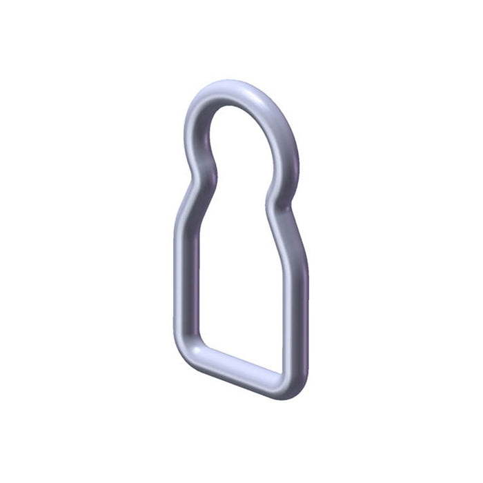 A single silver 25mm keyhole ring that fits all types of bobbins