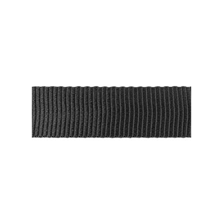 an image showing the texture of a black polypropylene webbing roll