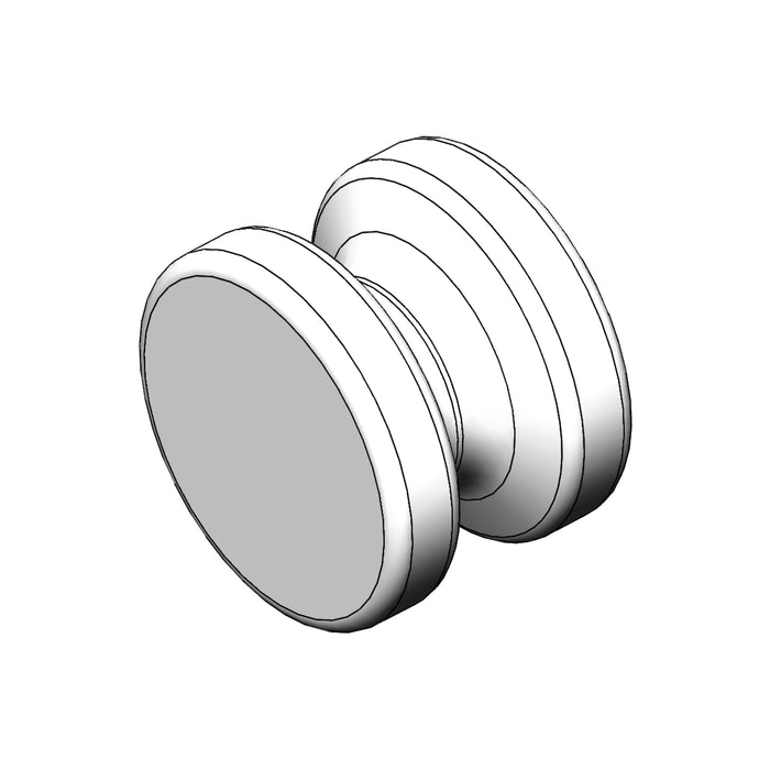 A simple drawing of a white bobbin
